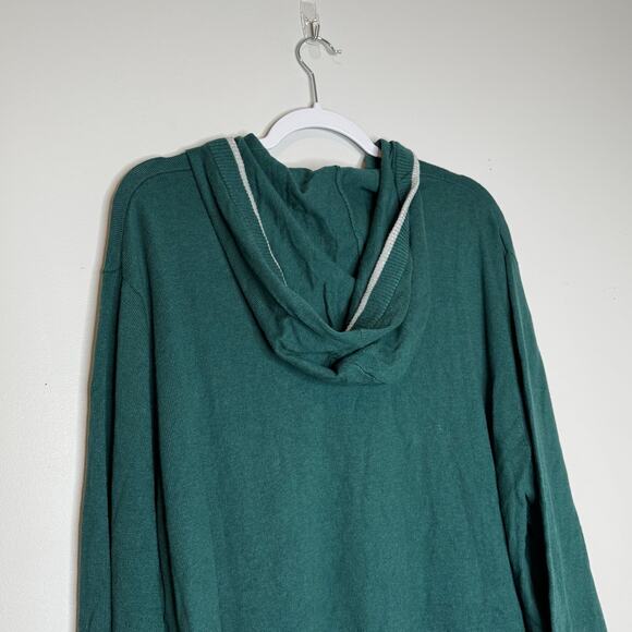 Hawker Rye Men’s Green Cotton Cashmere Henley Hoodie Sweater NWT Size 2XL - Picture 5 of 8